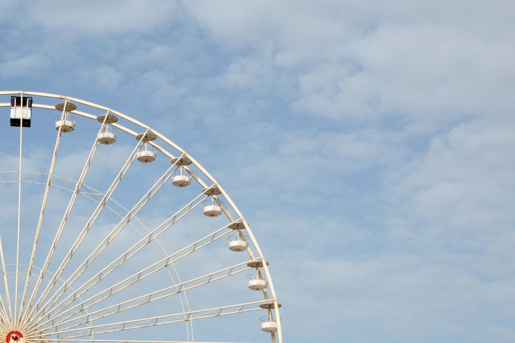 Ein Riesenrad steht auf dem Schützenplatz in Hannover.