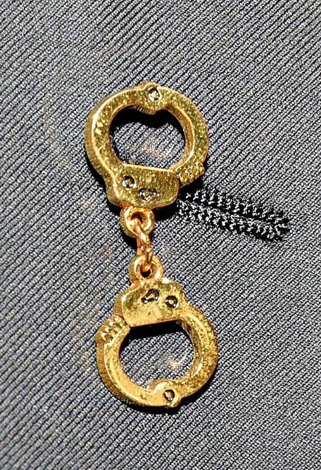 Berufliche Leidenschaft: Lothar Schirmer trägt goldene Handschellen als Reversschmuck.