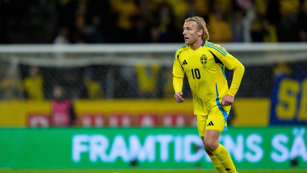 Emil Forsberg im Spiel gegen Albanien