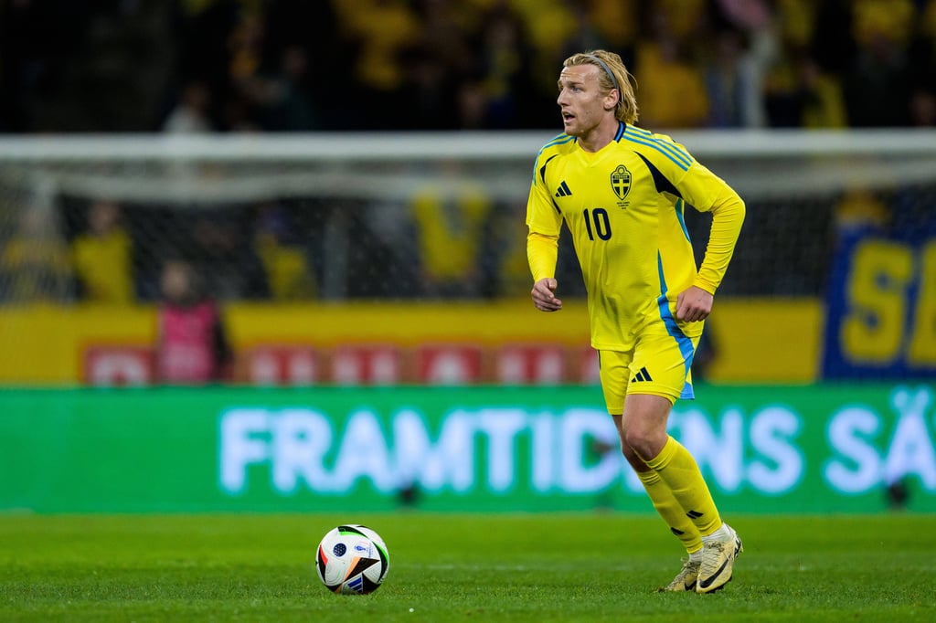 Emil Forsberg im Spiel gegen Albanien