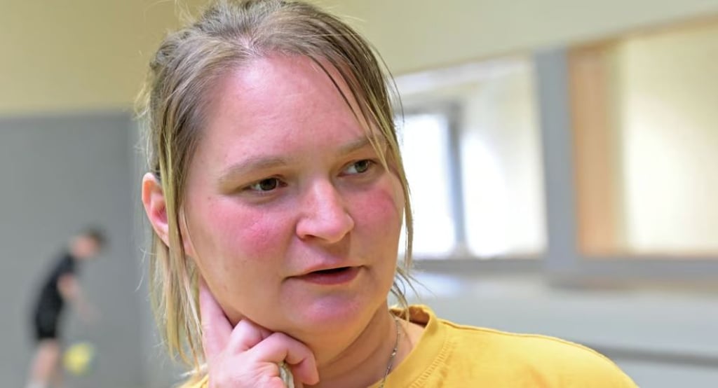 Sindy Krause ist den Tränen nahe. Nach Jahren nimmt sie Abschied von ihrer Familiensportgruppe.