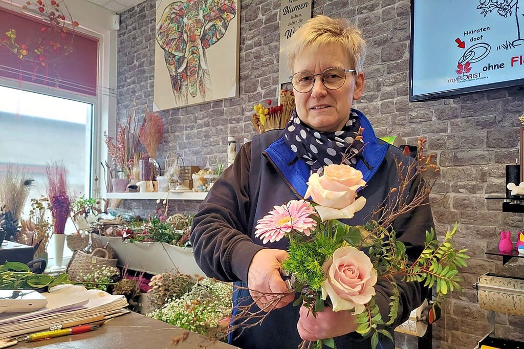 Birgit Bethge betreibt die „Schlossfloristik“ in Flechtingen seit 20 Jahren.