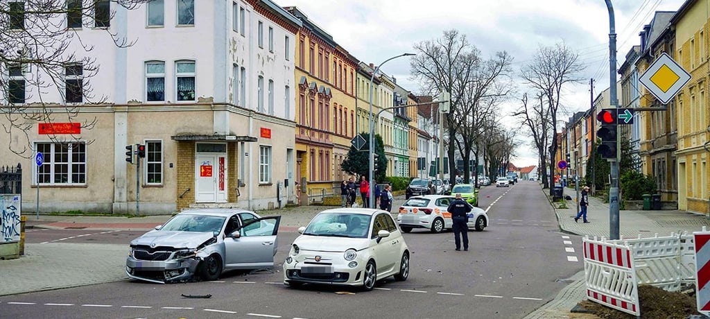 Die Situation nach dem Unfall.