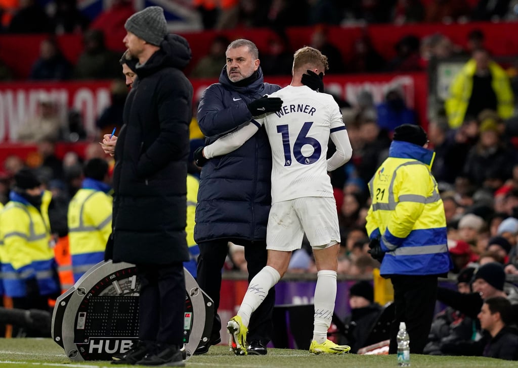 Ante Postecoglou mit Timo Werner bei Tottenham (Symbolbild).