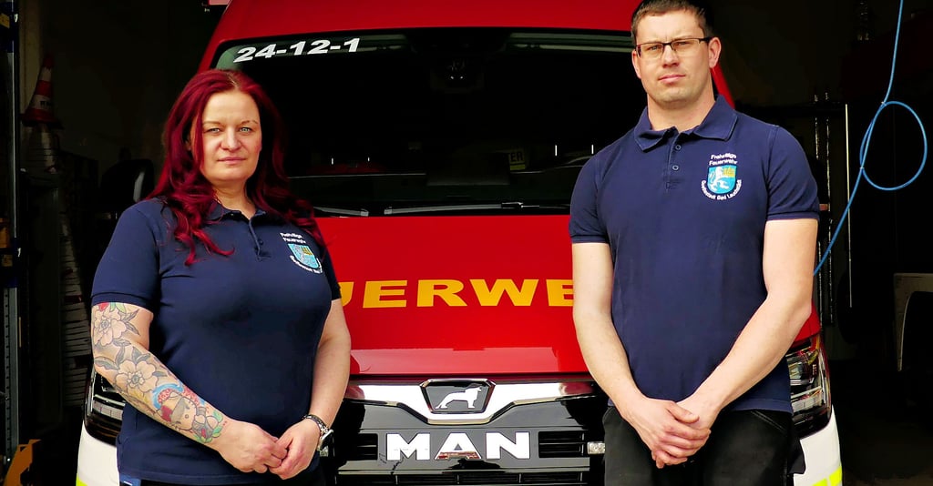 Die neuen Ortswehrleiter der Freiwilligen Feuerwehr Bad Lauchstädt: Claudia Hintz und Markus Bohnensack
