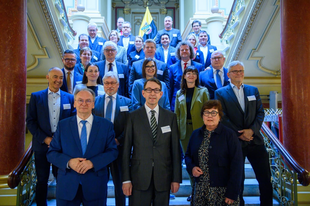 Die neugegründete Kommission Pandemievorsorge in der Magdeburger Staatskanzlei.