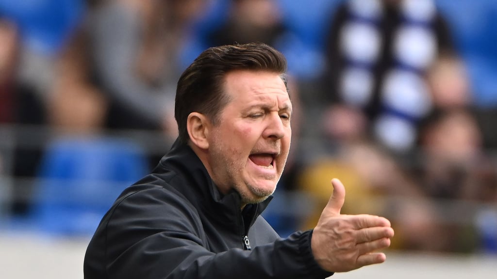 FCM-Coach Christian Titz steht mit seiner Elf am Samstag gegen Elversberg vor einer wichtigen Partie im Abstiegskampf.