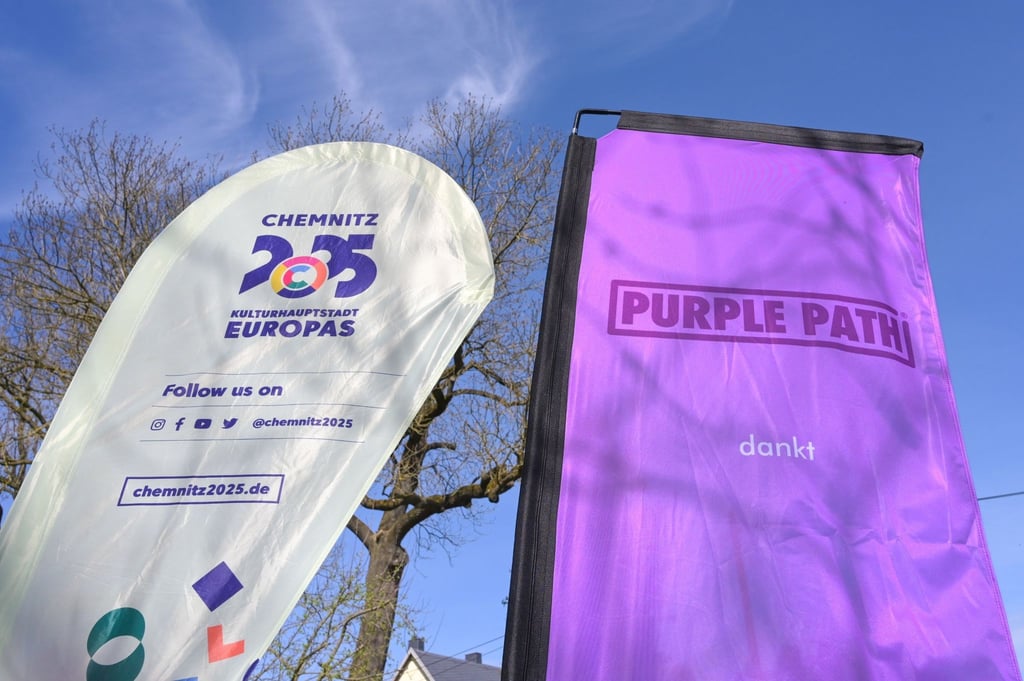 Der Kunst- und Skulpturenweg Purple Path verbindet die Orte in der Kulturhauptstadt und Region Chemnitz.
