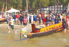 Statt Drachenbootrennen im Arendseer Strandbad gab es 2023 nur Wasserläufe. Der Wind war für die Wettkämpfe zu stark. 