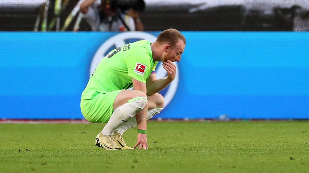 Enttäuschung beim Wolfsburg-Spieler Maximilian Arnold.