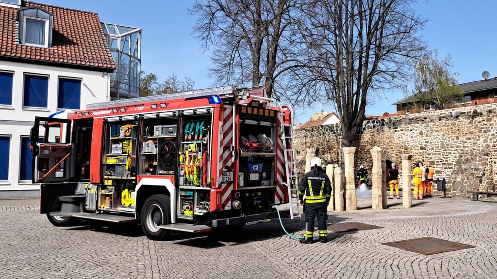 Auf dem Hagentorplatz in Haldensleben hat eine Gasflasche gebrannt.