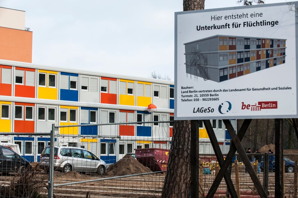 Wohncontainer in der Alfred-Randt-Straße in Treptow-Köpenick.