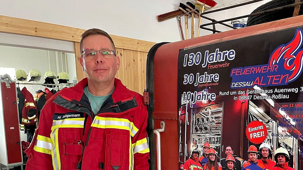 Wehrleiter Nico Zeigermann freut sich auf das dreifache Jubiläum der Freiwlligen Feuerwehr Alten.