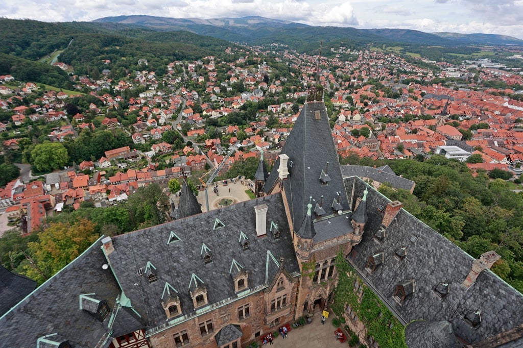 Blick auf den Innenhof im Schloss Wernigerode.
