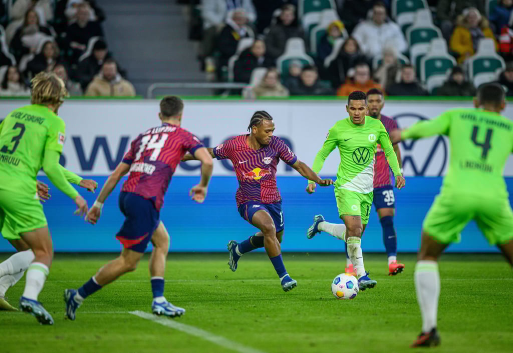 Lois Openda im Spiel gegen Wolfsburg.
