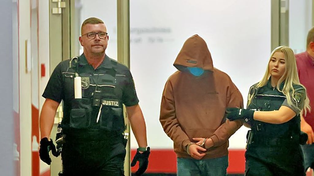 Der 17-jährige Täter (M.) vor Gericht.