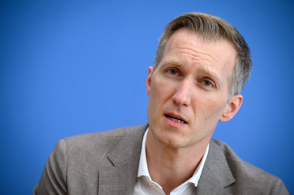 Daniel Terzenbach, Beauftragter der Bundesregierung für die Arbeitsmarktintegration von Zuwanderern, in der Bundespressekonferenz.