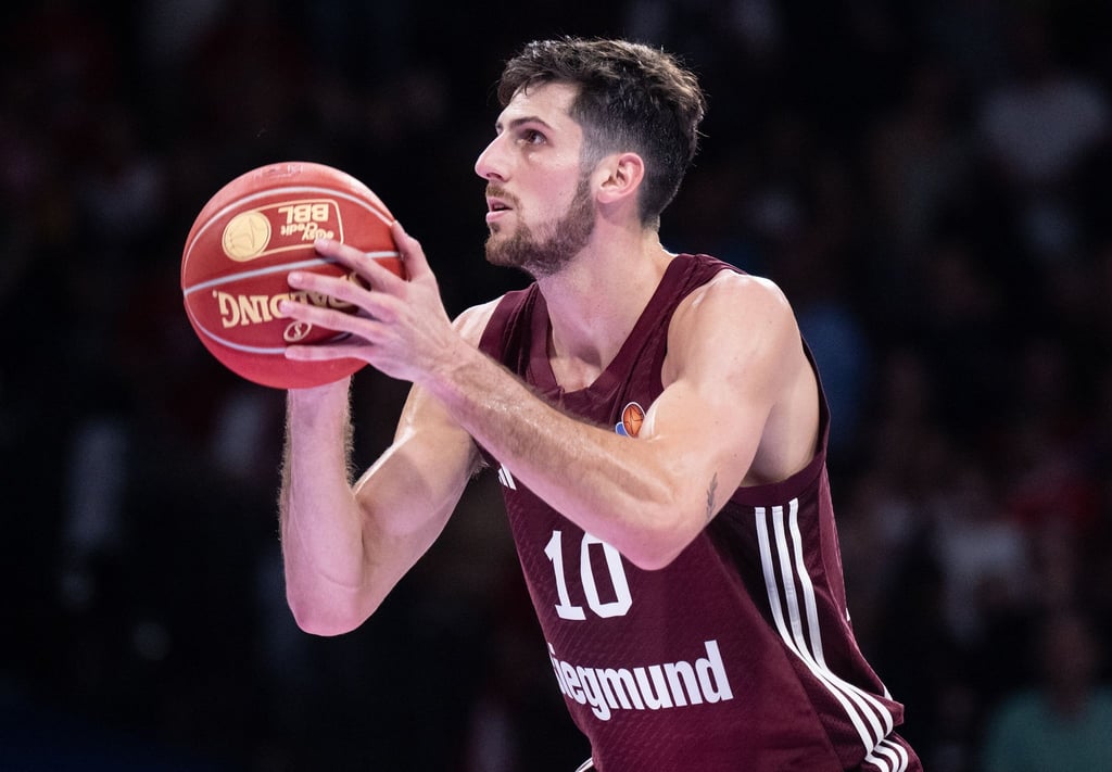 Bayerns bester Werfer beim 90:82 in Würzburg: Leandro Bolmaro.