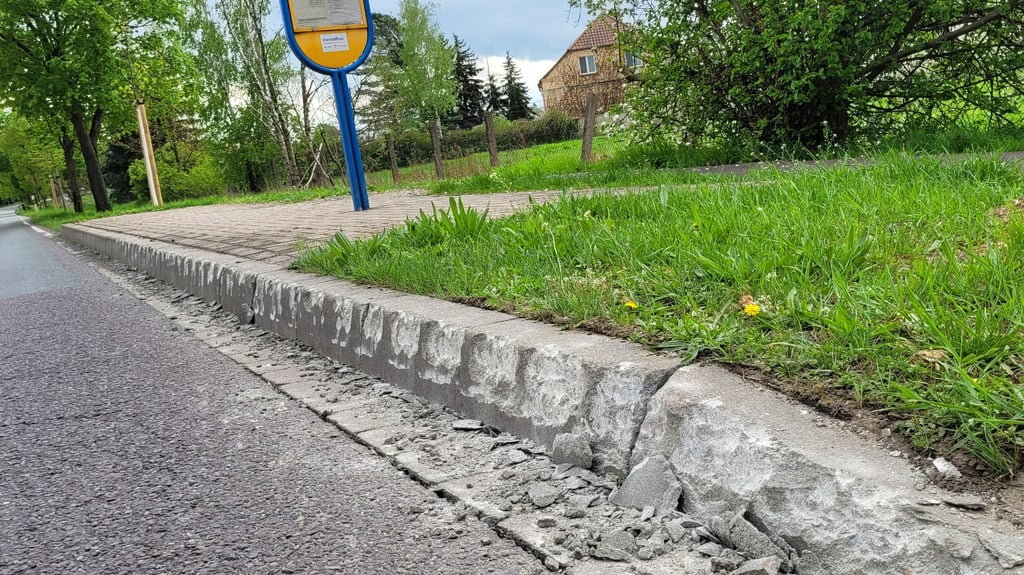 Bei Truppenbewegungen niederländischer Soldaten in Stendal wurden Bordsteinkanten, wie hier in der Osterburger Straße, beschädigt.
