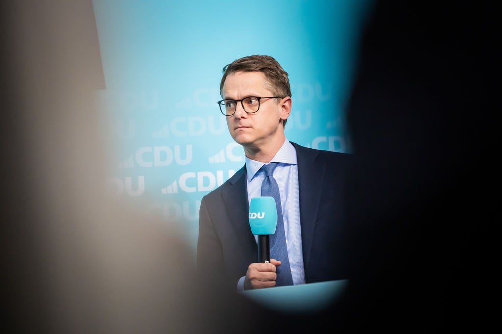 CDU-Generalsekretär Carsten Linnemann bei einer Diskussionsveranstaltung.