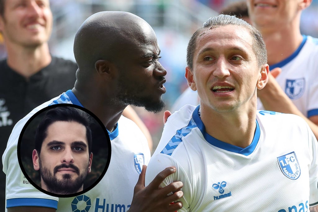 Der 1. FC Magdeburg mit seinen Führungsspielern Amara Condé und Baris Atik: Wichtiger denn je, meint Chefautor Nico Esche.