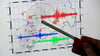 Der Seismologe Siegfried Wendt vom Geophysikalischen Observatorium der Universität Leipzig zeigt die seismographischen Aufzeichnungen eines Erbebens bei Pegau (Sachsen) im Jahr 2010 im Observatorium auf dem Collm (Sachsen).