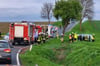 Nach einem Verkehrsunfall zwischen Beckendorf und Eggenstedt musste die Landstraße 77 voll gesperrt werden. 