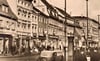 Der Roßmarkt, hier als Leninstraße in den frühen 1950er Jahren, war die Einkaufsmeile der Zeitzer Innenstadt schlechthin.  