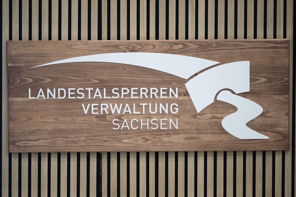 Das Logo der Landestalsperrenverwaltung (LTV) Sachsen auf der Jobmesse „KarriereStart“.