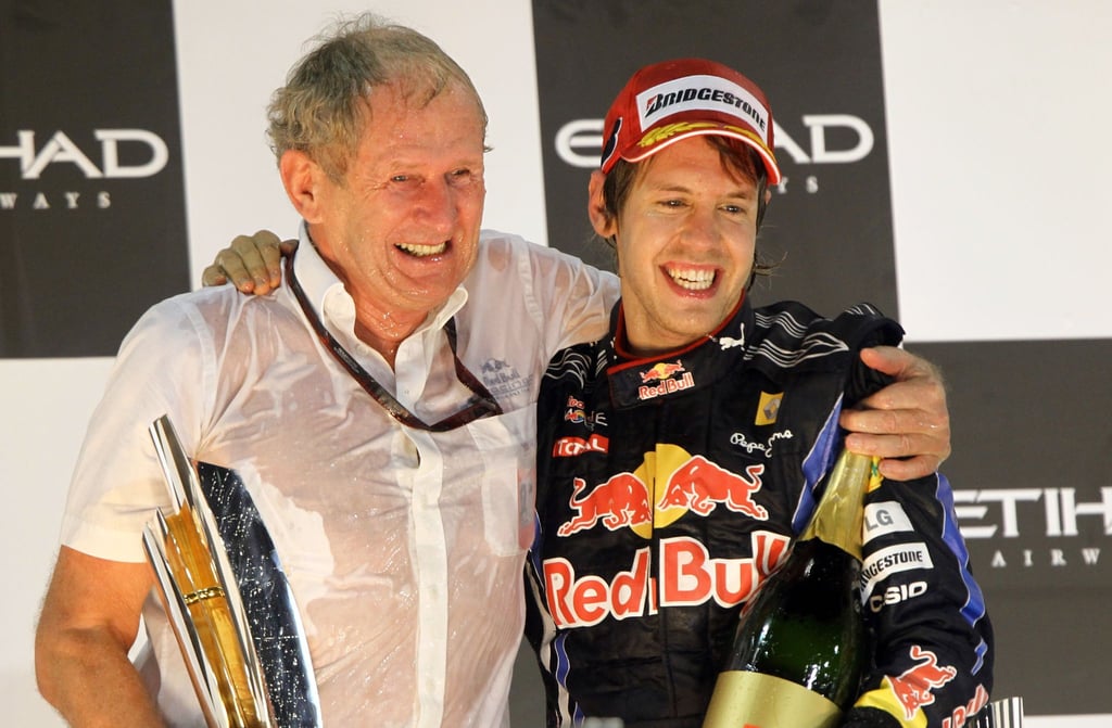 Sebastian Vettel (r) im Jahr 2010 mit Helmut Marko.