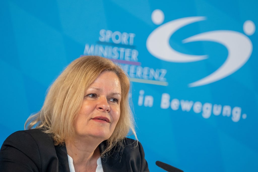Bundesinnenministerin Nancy Faeser verlangt ein konsequentes Handeln der Wada.