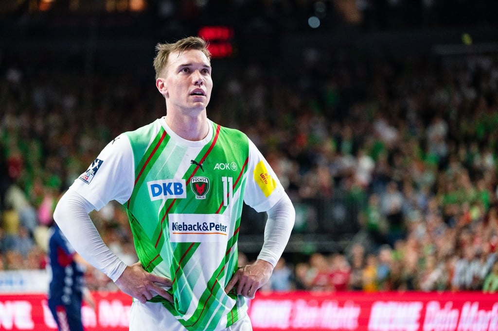 Berlins Lasse Andersson reagiert nach der Partie.