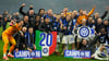 Die Spieler von Inter Mailand feiern die Meisterschaft.
