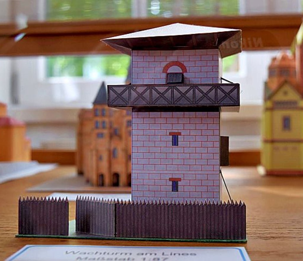 Diesen Wachturm können Kinder im Museum selbst nach Vorlage nachbauen.