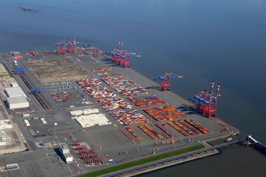 Der Jade-Weser-Port, Deutschlands einzigem Tiefwasserhafen.