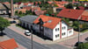 Blick auf das Verwaltungsgebäude in Quenstedt
