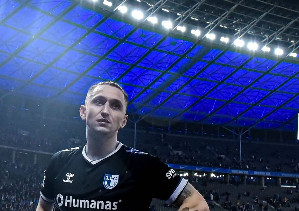 Baris Atik vom 1. FC Magdeburg nach dem Spiel gegen Hertha BSC Berlin. Der Vizekapitän brach das Training am Mittwoch ab.