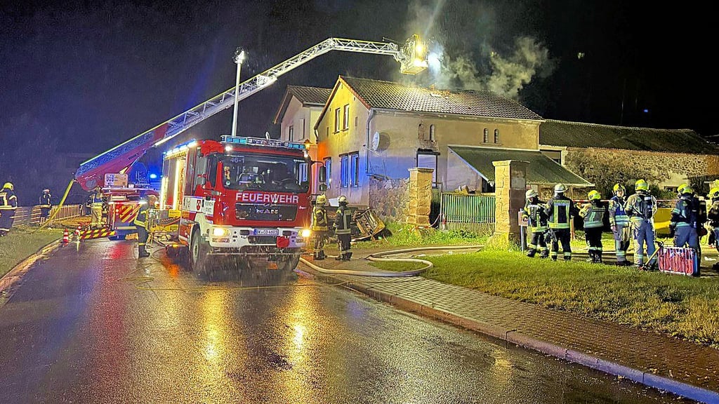 Haus brennt in Colbitz.