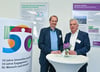 Dirk Messner (l.), Präsident des Umweltbundesamtes und Klaus Freytag, Lausitzbeauftragter des Ministerpräsidenten von Brandenburg, nahmen an der Eröffnung des neuen Standortes vom Umweltbundesamtes teil. 