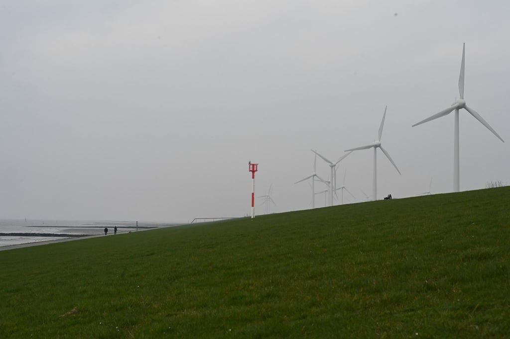Blick auf den Windpark Rysumer Nacken.