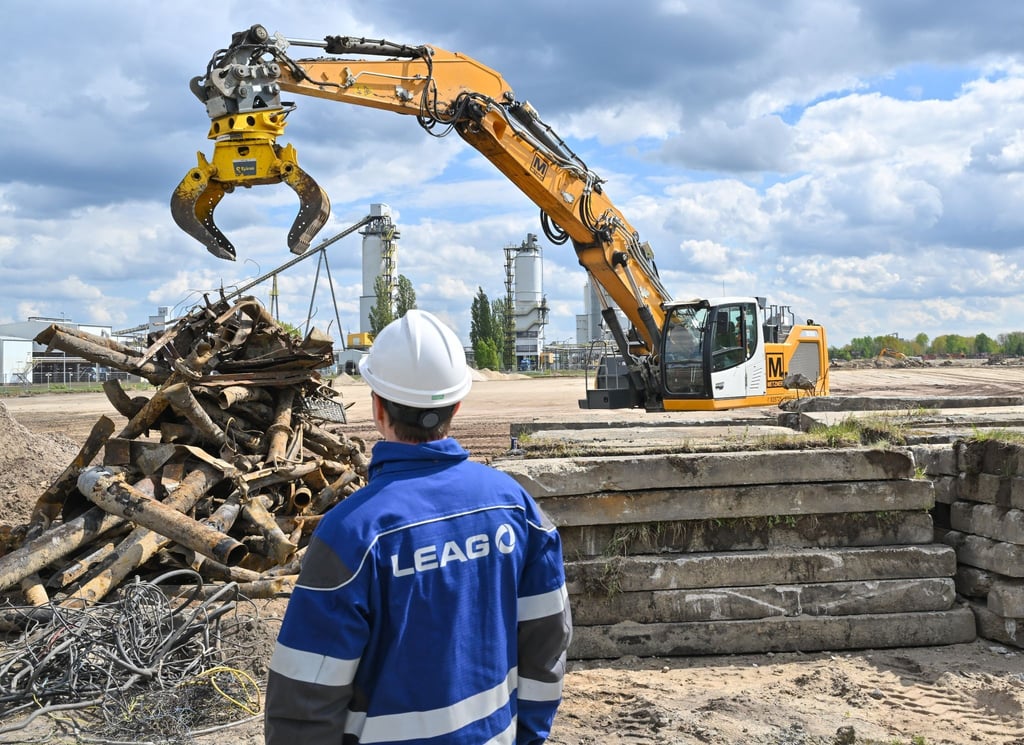 Die Baustelle für das Projekt eines H2-ready Gaskraftwerkes am Industriestandort Schwarze Pumpe.