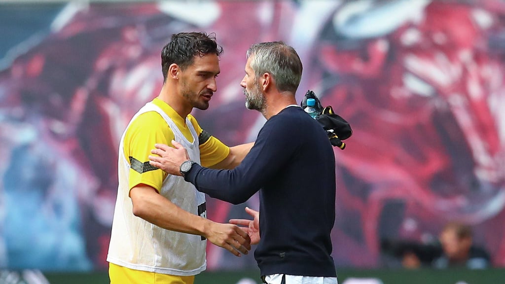Marco Rose (r.) mit seinem Ex-Schützling Mats Hummels.