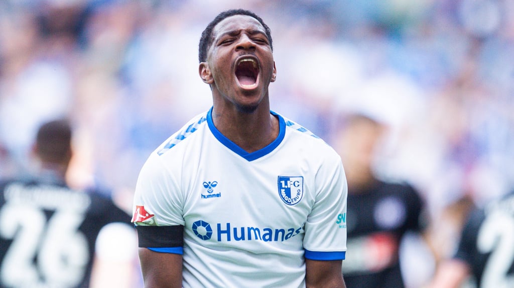 Bryan Teixeira vom 1. FC Magdeburg zeigte in der Partie gegen den VfL Osnabrück, aus welchem Holz er geschnitten ist.