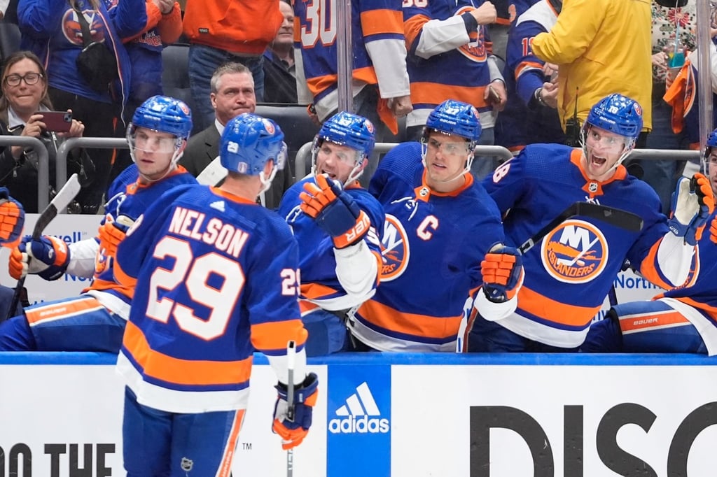 Die New York Islanders feierten einen Sieg gegen die Carolina Hurricanes.