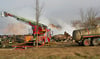 Wegen eines Scheunenbrandes ist die Feuerwehr der Verbandsgemeinde Saale-Wipper in Amesdorf im Februar 2023 im Einsatz gewesen.