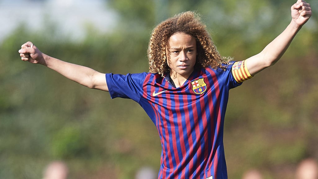 Lockenpracht: Xavi Simons als jugendliches Barca-Talent.