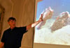 Sven Thomas zeigte bei einem Vortrag 2022 auch Bilder vom versunkenen Prahm. 