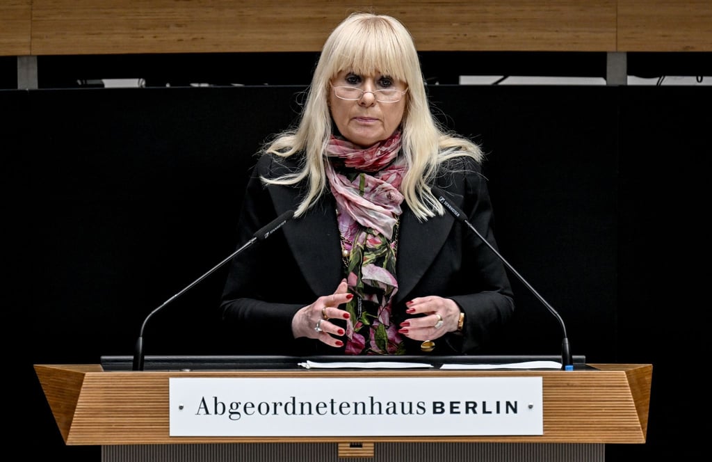 Iris Spranger (SPD), Senatorin für Inneres und Sport von Berlin, spricht bei der 47. Plenarsitzung des Berliner Abgeordnetenhauses.