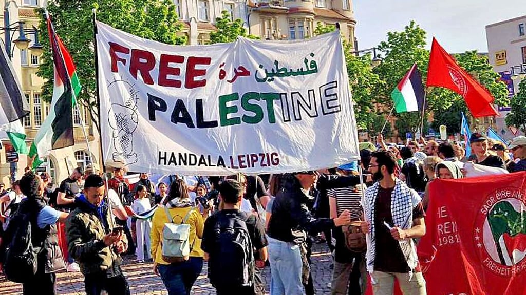 Pro-Palästina-Demo am 30. April auf dem Hallmarkt