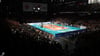 Die Berlin Volleys (r) bei einem Spiel in der Max-Schmeling-Halle.